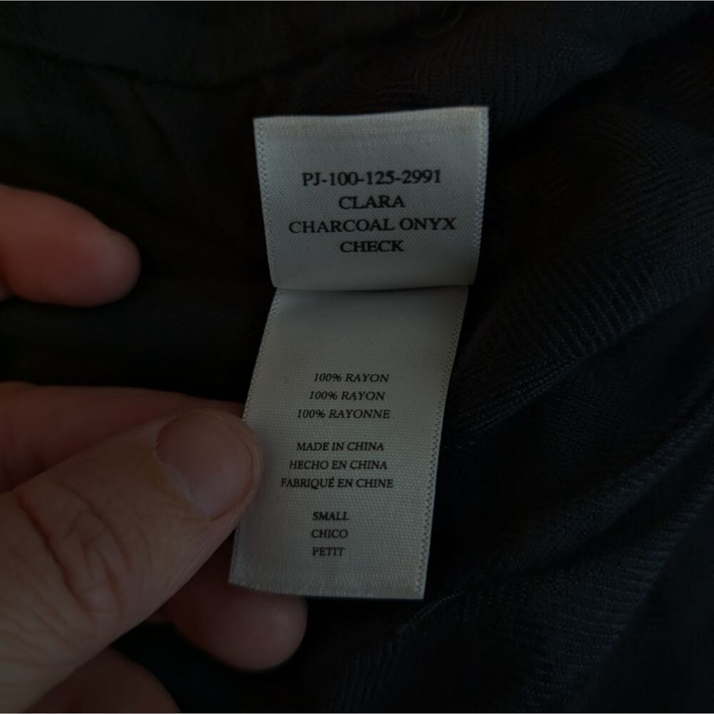 Rails Charcoal Onyx Check Clara Pajama Pants Size… - image 7